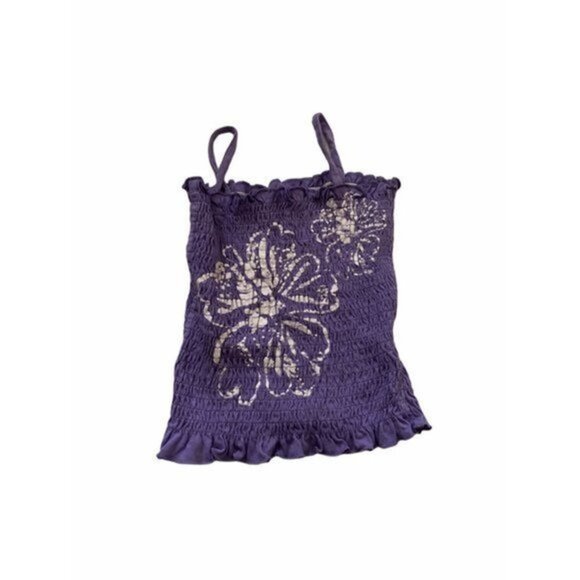 Flared Glory Baby Girl Size 24 Months Sleeveless White Floral Design Purple Shir - Picture 1 of 4